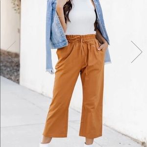 Pink Lily Cropped Pants